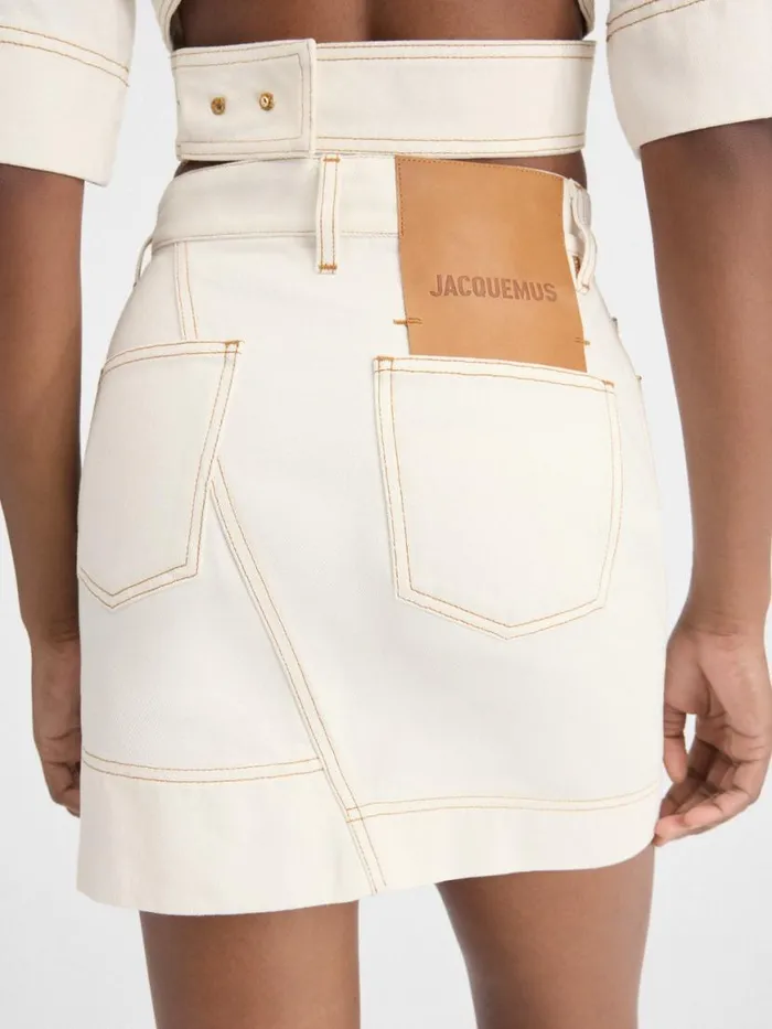 The DeNmes Denim Mini Skirt Offwhitetabac Women JACQUEMUS Dresses and Skirts The DeNmes Denim Mini Skirt Offwhitetabac Women JACQUEMUS Dresses and Skirts