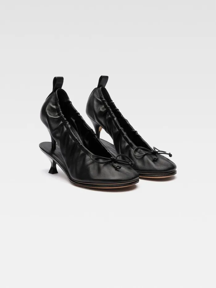 The Double Ballerina Heels Black Women JACQUEMUS Shoes The Double Ballerina Heels Black Women JACQUEMUS Shoes