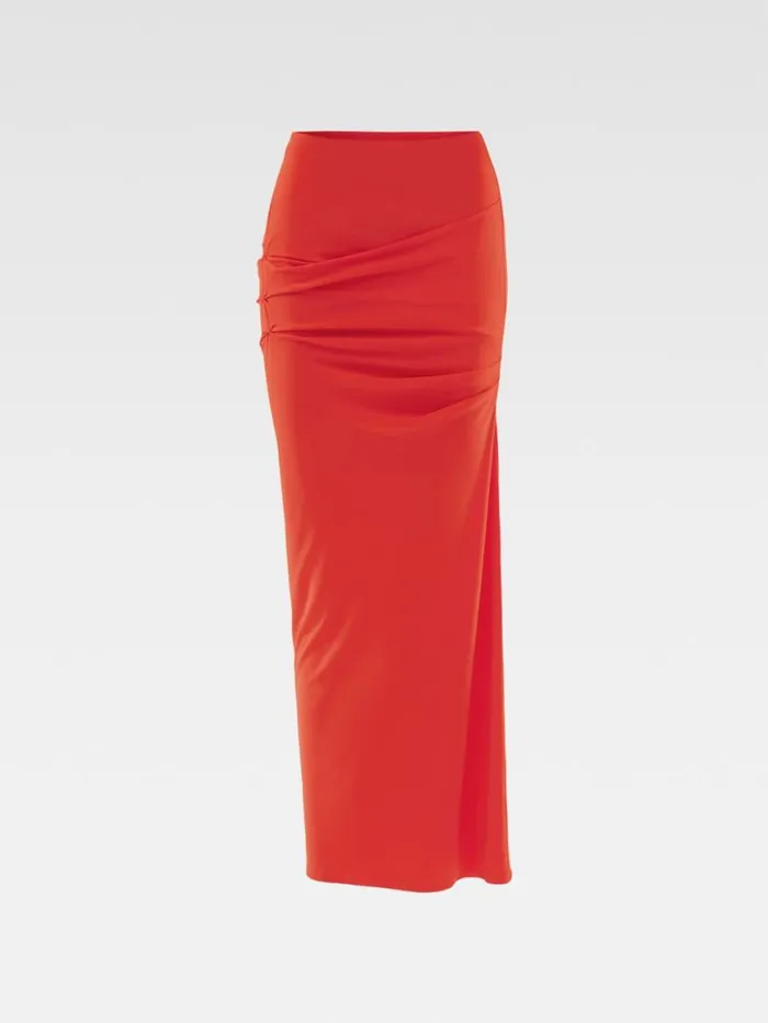 The Drapeado Skirt Orange Women JACQUEMUS Dresses and Skirts The Drapeado Skirt Orange Women JACQUEMUS Dresses and Skirts