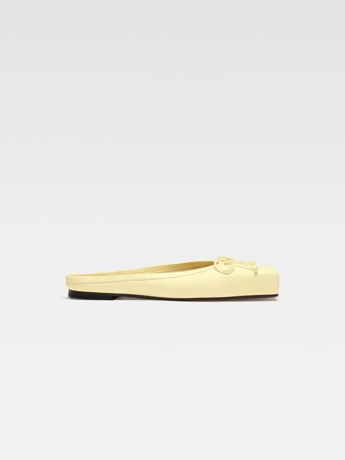 The Flat Ballet Mules Pale Yellow Women JACQUEMUS Shoes