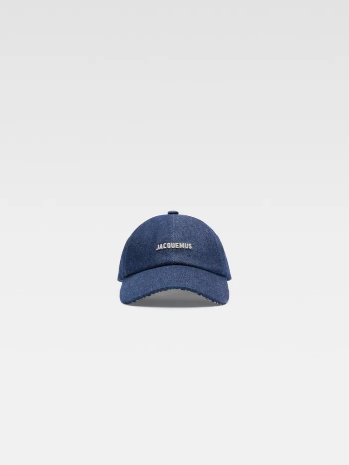 The Gadjo Cap Navy Navy Stripes WomenMen JACQUEMUS Hats