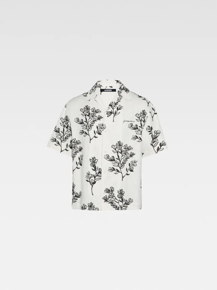 The Jean Shirt Print Black Flowers Men JACQUEMUS Shirts The Jean Shirt Print Black Flowers Men JACQUEMUS Shirts