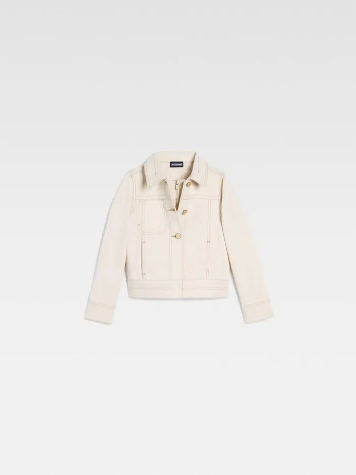 The Kids039 DeNmes Denim Jacket Offwhite WomenMen JACQUEMUS Tops The Kids039 DeNmes Denim Jacket Offwhite WomenMen JACQUEMUS Tops
