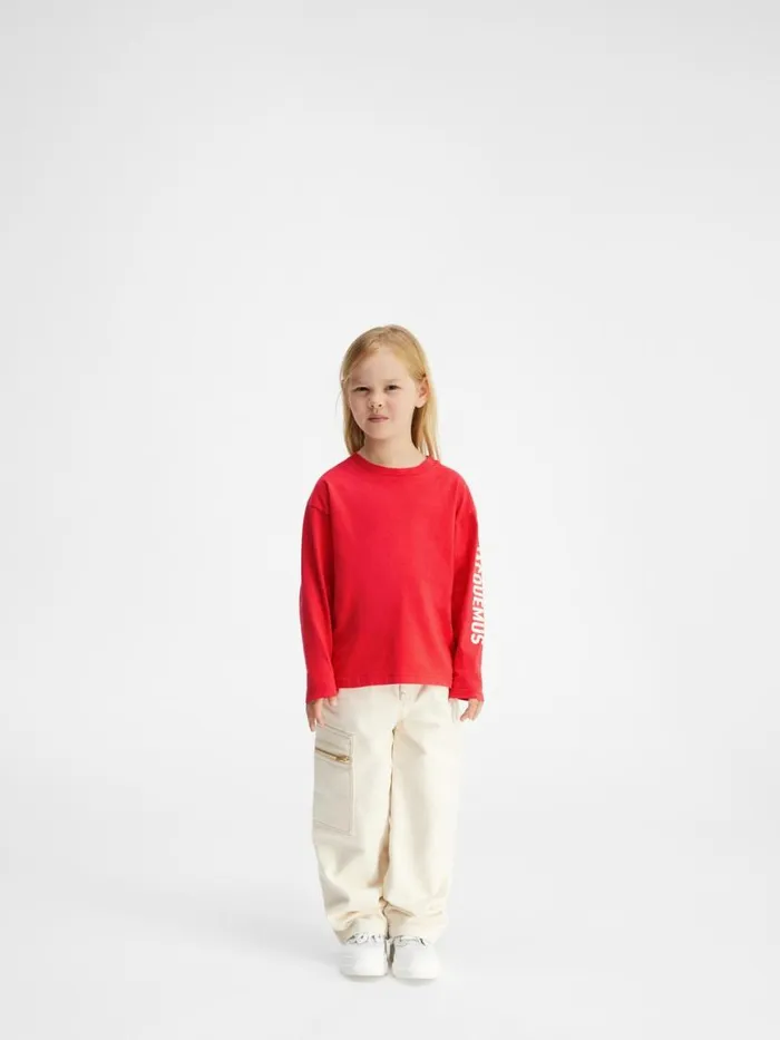 The Kids039 Longsleeve Tshirt Red WomenMen JACQUEMUS Tops