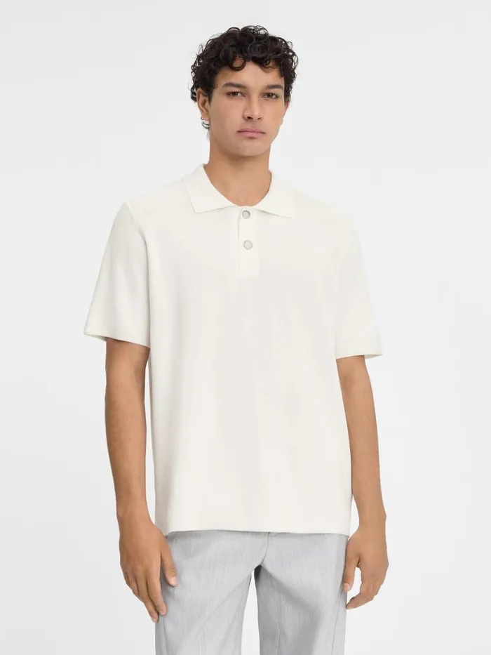The Knit Polo Shirt Offwhite Men JACQUEMUS Knits The Knit Polo Shirt Offwhite Men JACQUEMUS Knits