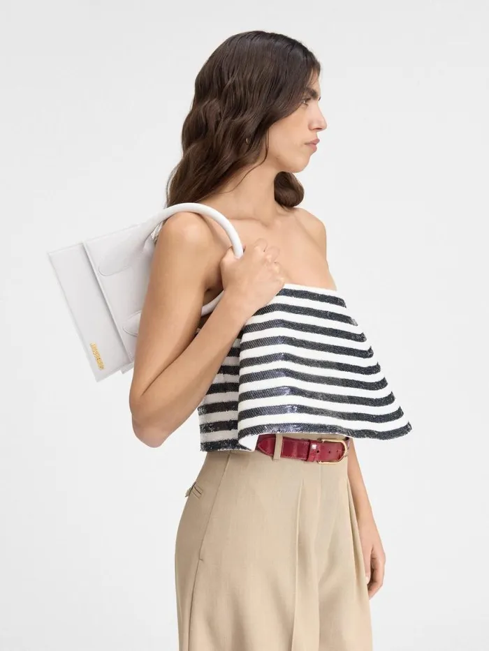 The Large Chiquito White Women JACQUEMUS Crossbody and Handbags The Large Chiquito White Women JACQUEMUS Crossbody and Handbags