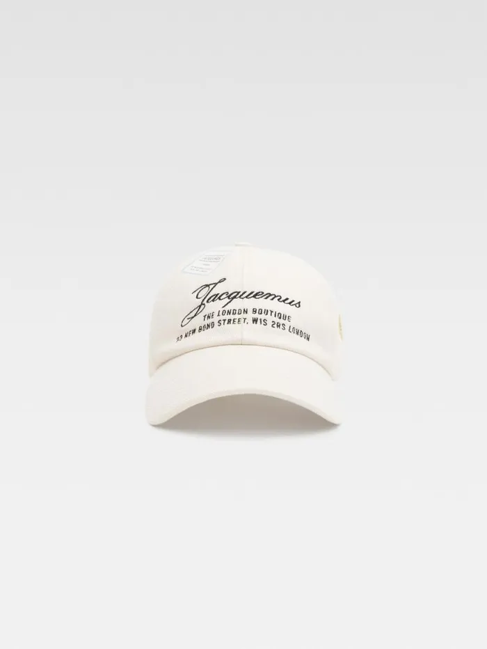 The London Baseball Cap Offwhite WomenMen JACQUEMUS Hats