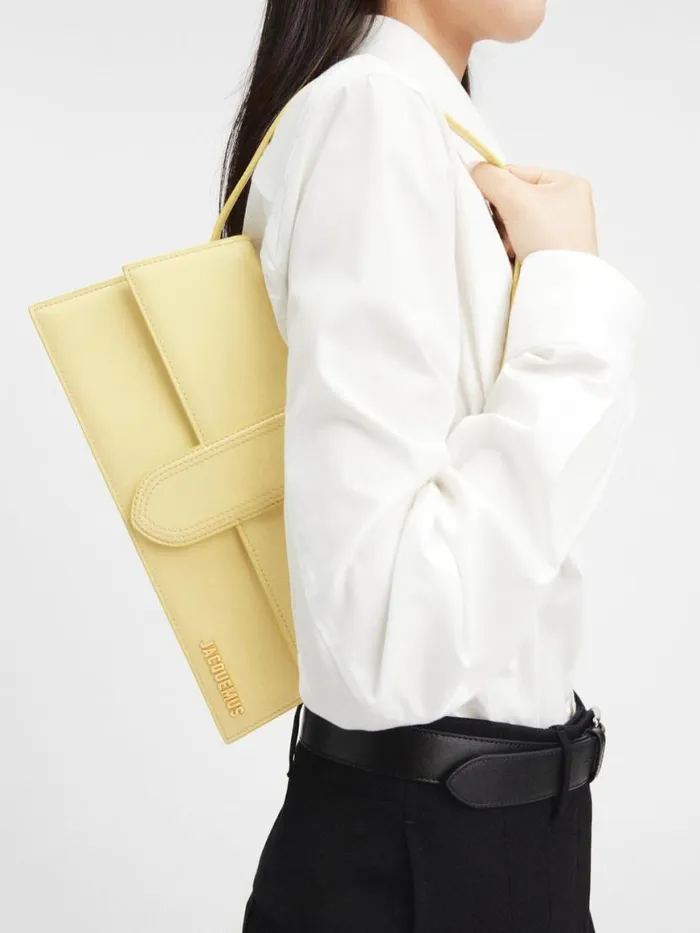 The Long Bambino Pale Yellow Women JACQUEMUS Shoulder Bags The Long Bambino Pale Yellow Women JACQUEMUS Shoulder Bags