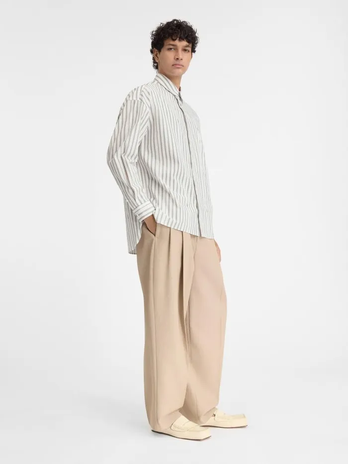 The Longsleeve Shirt Print Beige Strip Men JACQUEMUS Shirts The Longsleeve Shirt Print Beige Strip Men JACQUEMUS Shirts