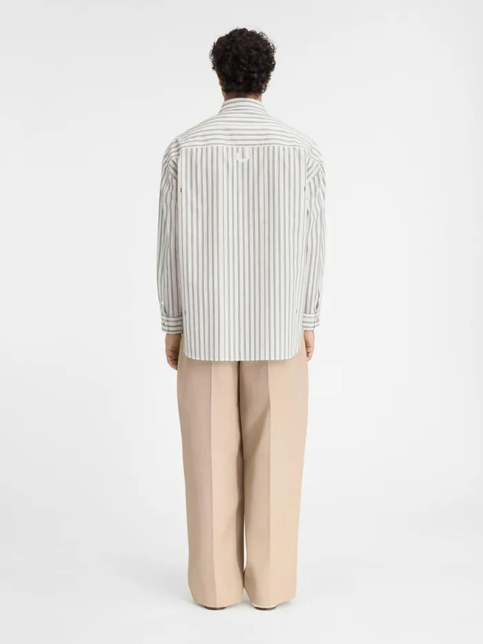 The Longsleeve Shirt Print Beige Strip Men JACQUEMUS Shirts The Longsleeve Shirt Print Beige Strip Men JACQUEMUS Shirts