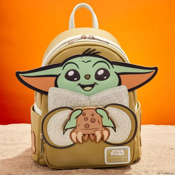 The Mandalorian Grogu and Crabbies Cosplay Mini Backpack Unisex Loungefly Backpacks The Mandalorian Grogu and Crabbies Cosplay Mini Backpack Unisex Loungefly Backpacks