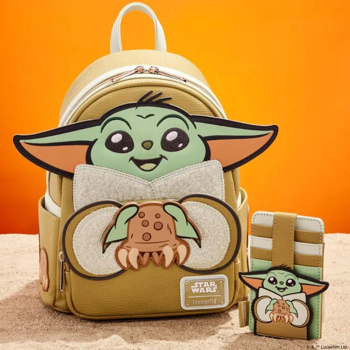The Mandalorian Grogu and Crabbies Cosplay Mini Backpack Unisex Loungefly Backpacks The Mandalorian Grogu and Crabbies Cosplay Mini Backpack Unisex Loungefly Backpacks
