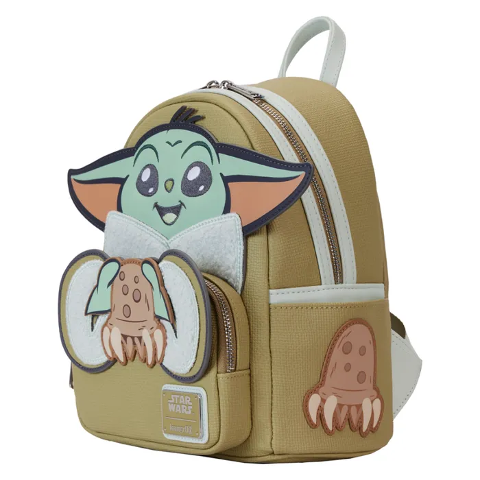 The Mandalorian Grogu and Crabbies Cosplay Mini Backpack Unisex Loungefly Backpacks The Mandalorian Grogu and Crabbies Cosplay Mini Backpack Unisex Loungefly Backpacks