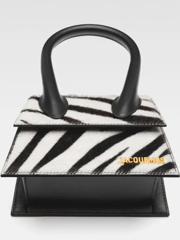The Medium Chiquito Black and White Zebra Women JACQUEMUS Crossbody and Handbags The Medium Chiquito Black and White Zebra Women JACQUEMUS Crossbody and Handbags