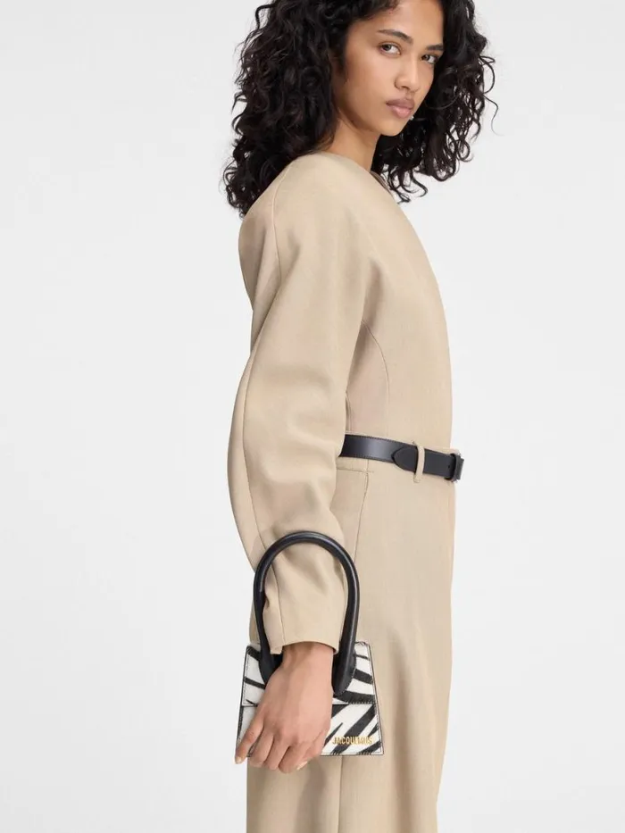 The Medium Chiquito Black and White Zebra Women JACQUEMUS Crossbody and Handbags The Medium Chiquito Black and White Zebra Women JACQUEMUS Crossbody and Handbags