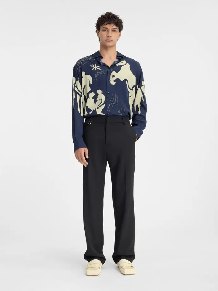 The Melo Pants Black Men JACQUEMUS Trousers and Shorts