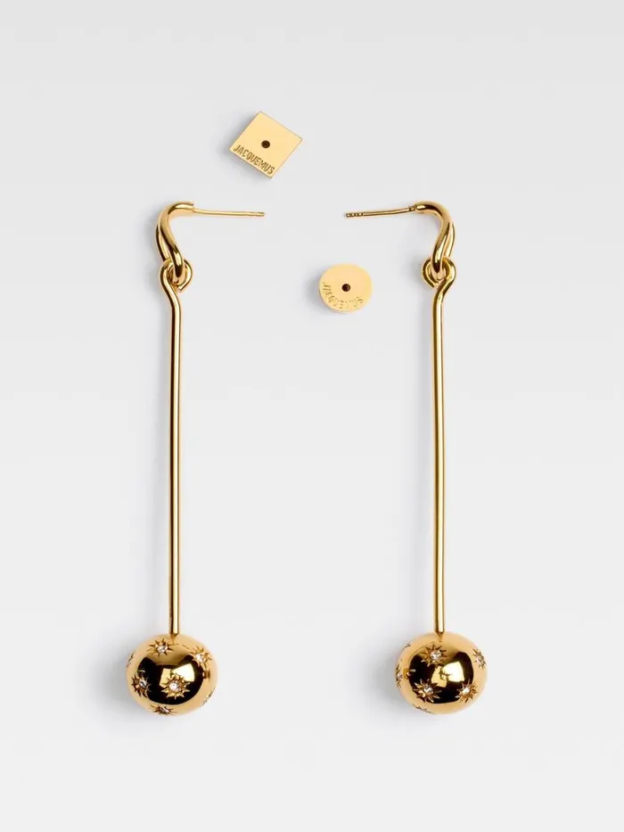 The Nodo Earrings Gold Crystal Women JACQUEMUS Jewellery The Nodo Earrings Gold Crystal Women JACQUEMUS Jewellery