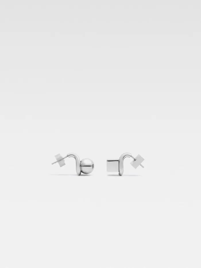 The Nodo Stud Earrings Silver Women JACQUEMUS Jewellery