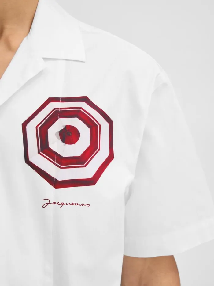 The Parasol Shirt Print Red Parasol Men JACQUEMUS Shirts The Parasol Shirt Print Red Parasol Men JACQUEMUS Shirts