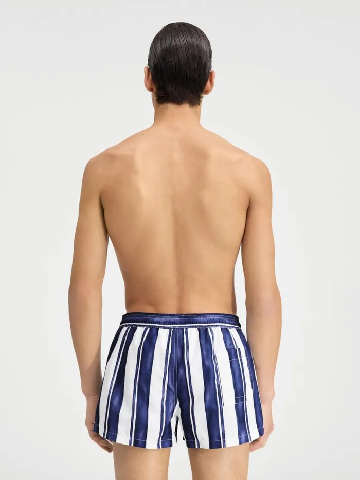 The Puntini Swimsuit Print Rayure Blue Men JACQUEMUS Swimwear The Puntini Swimsuit Print Rayure Blue Men JACQUEMUS Swimwear