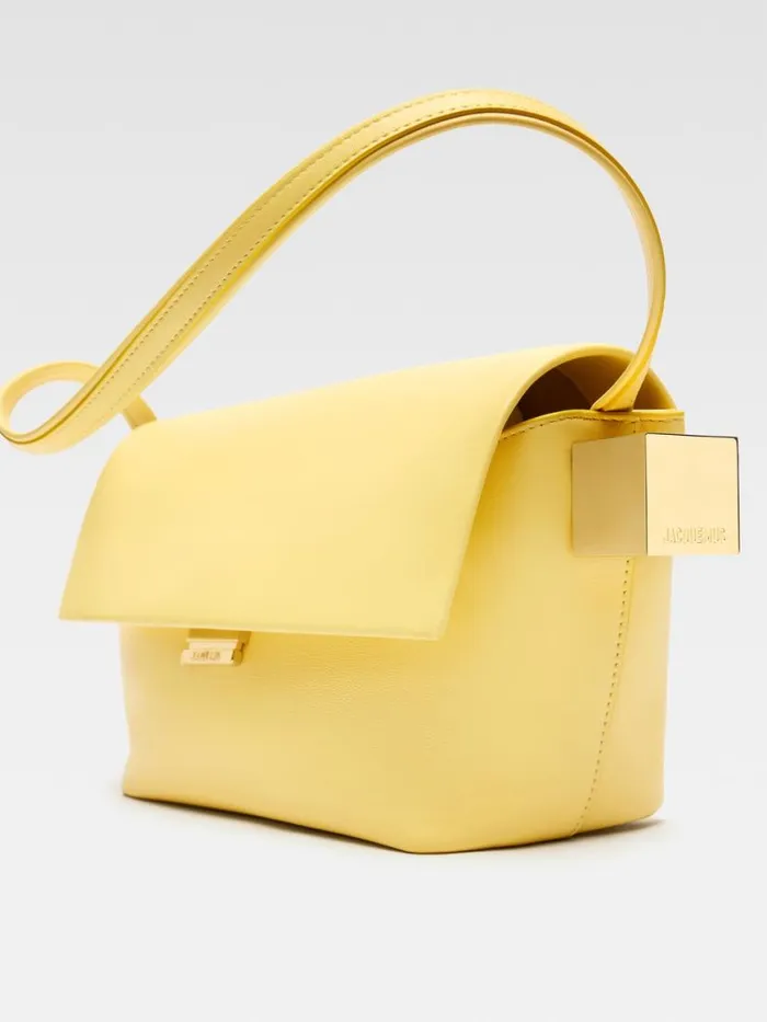 The Rond Carr Light Yellow Women JACQUEMUS Shoulder Bags The Rond Carr Light Yellow Women JACQUEMUS Shoulder Bags