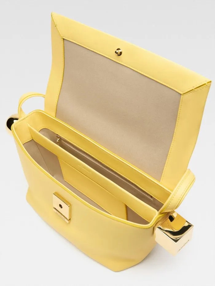 The Rond Carr Light Yellow Women JACQUEMUS Shoulder Bags The Rond Carr Light Yellow Women JACQUEMUS Shoulder Bags
