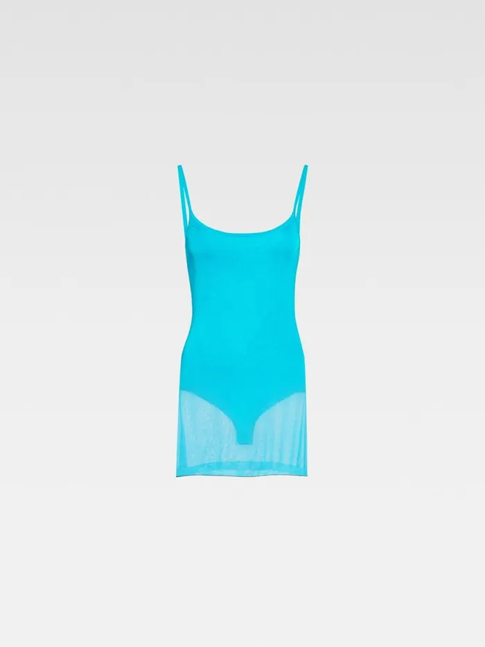 The Roupao Knit Dress Turquoise Women JACQUEMUS Dresses and Skirts The Roupao Knit Dress Turquoise Women JACQUEMUS Dresses and Skirts