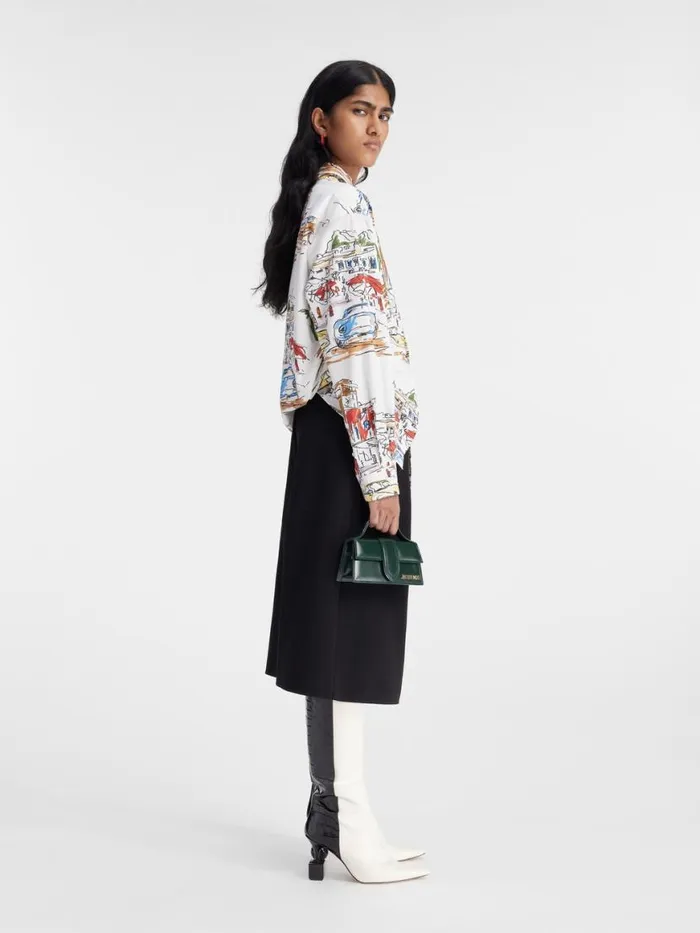 The Simon Shirt Print Capri Cars White Women JACQUEMUS Tops and Shirts The Simon Shirt Print Capri Cars White Women JACQUEMUS Tops and Shirts