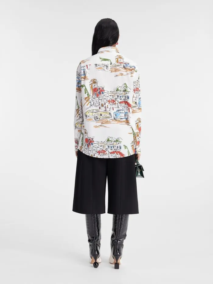 The Simon Shirt Print Capri Cars White Women JACQUEMUS Tops and Shirts The Simon Shirt Print Capri Cars White Women JACQUEMUS Tops and Shirts