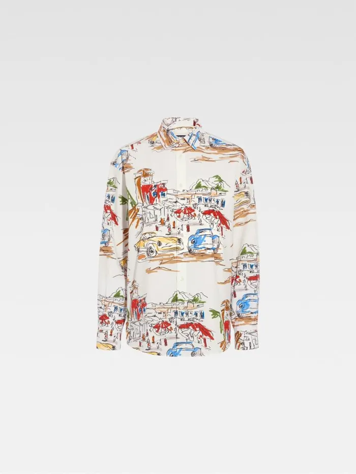 The Simon Shirt Print Capri Cars White Women JACQUEMUS Tops and Shirts The Simon Shirt Print Capri Cars White Women JACQUEMUS Tops and Shirts