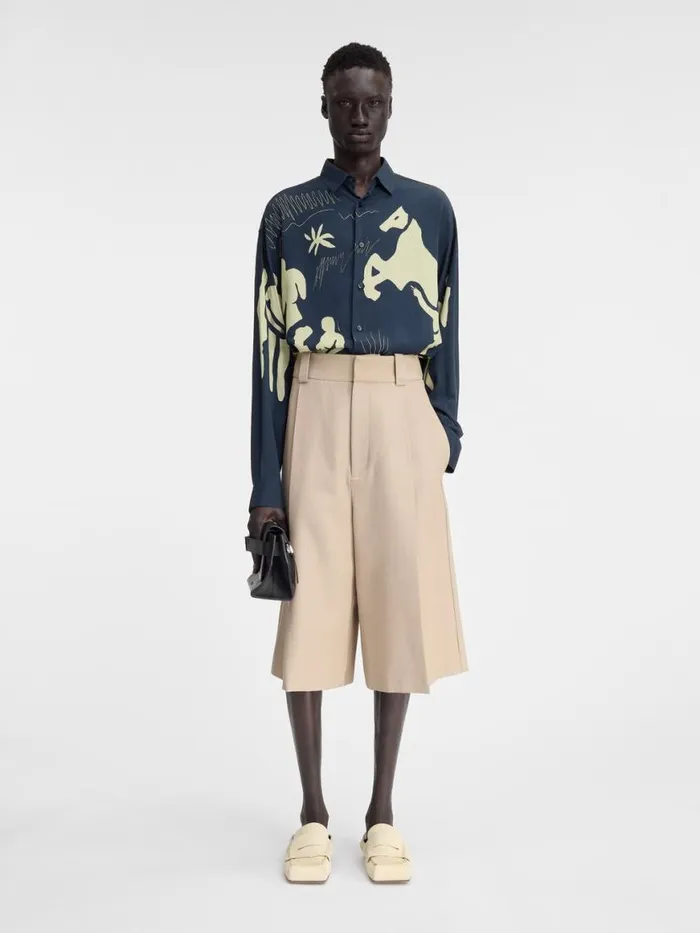 The Simon Shirt Print Horse Scene Navy Men JACQUEMUS Shirts