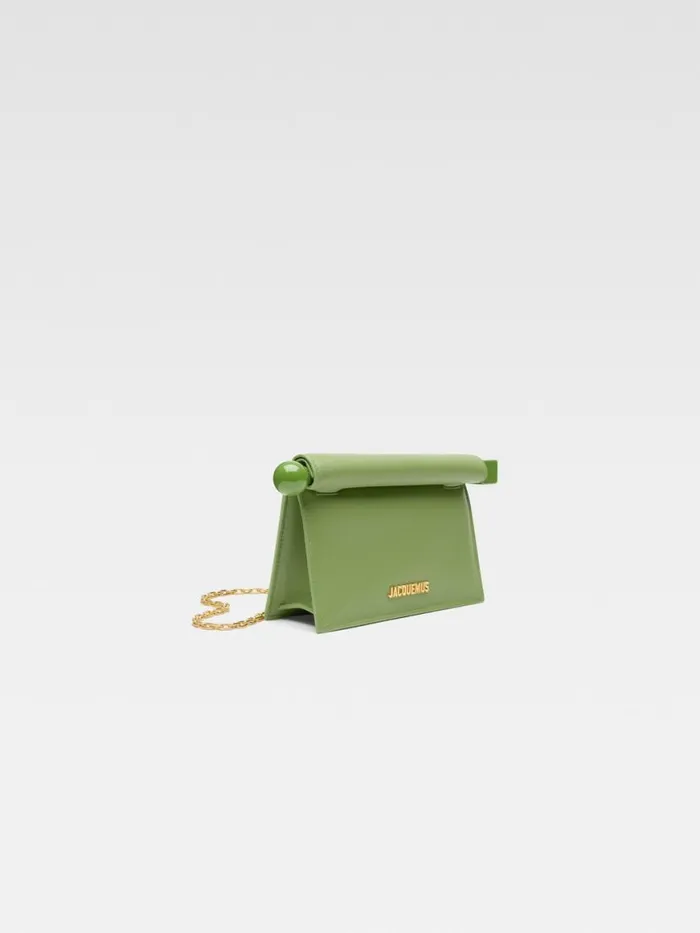 The Small Rond Carr Clutch Green Women JACQUEMUS Crossbody and Handbags The Small Rond Carr Clutch Green Women JACQUEMUS Crossbody and Handbags