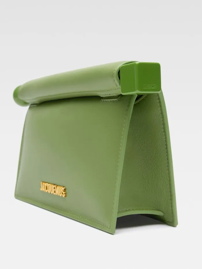 The Small Rond Carr Clutch Green Women JACQUEMUS Crossbody and Handbags The Small Rond Carr Clutch Green Women JACQUEMUS Crossbody and Handbags