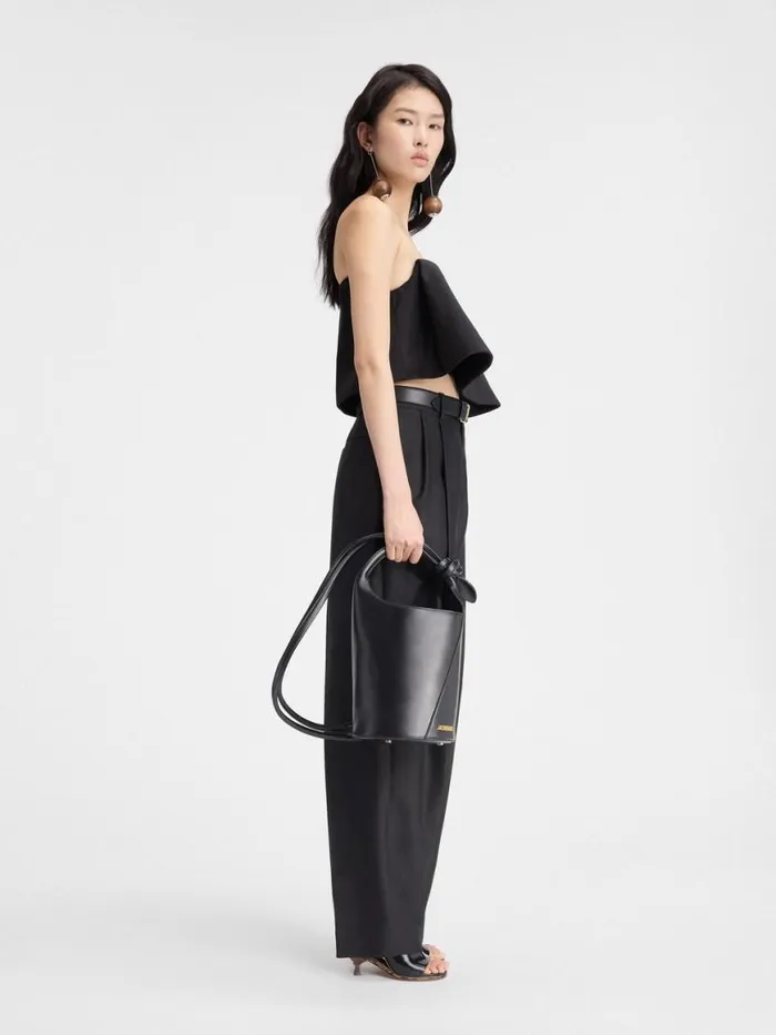 The Small Tourni Black Women JACQUEMUS Crossbody and Handbags The Small Tourni Black Women JACQUEMUS Crossbody and Handbags