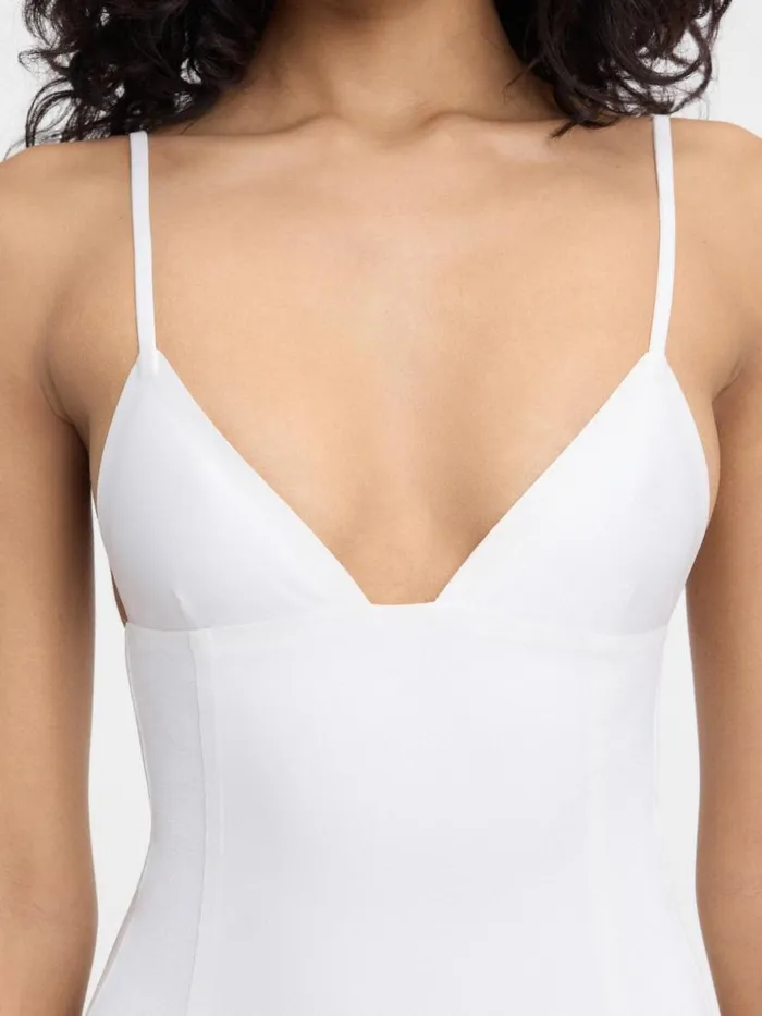 The Spallina Bodysuit White Women JACQUEMUS Tops and Shirts The Spallina Bodysuit White Women JACQUEMUS Tops and Shirts
