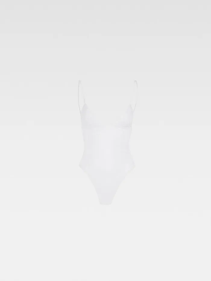 The Spallina Bodysuit White Women JACQUEMUS Tops and Shirts The Spallina Bodysuit White Women JACQUEMUS Tops and Shirts