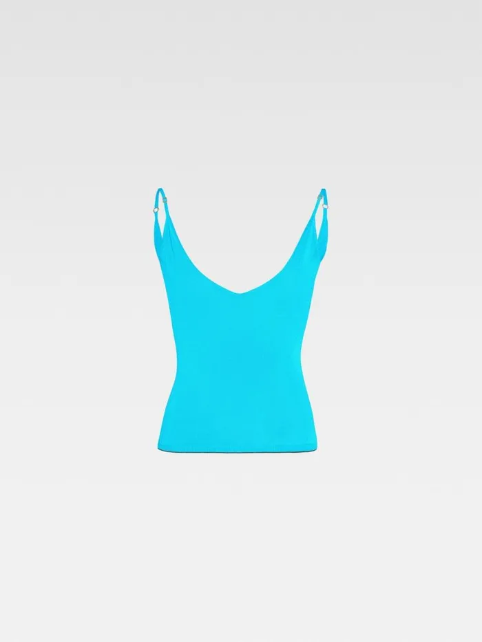 The Spallina Knit Turquoise Women JACQUEMUS Tops and Shirts The Spallina Knit Turquoise Women JACQUEMUS Tops and Shirts