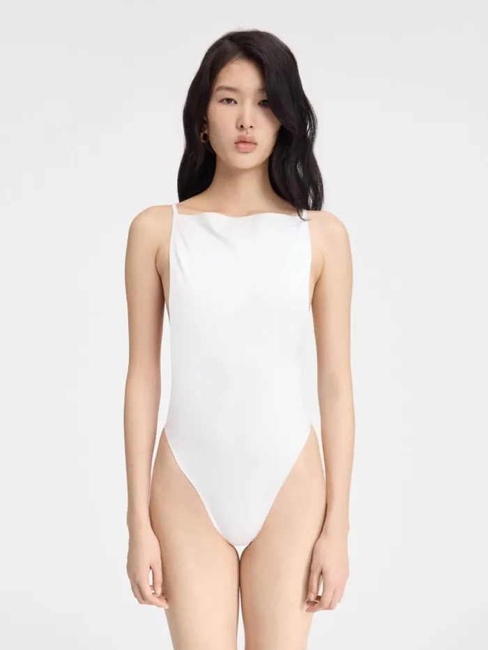 The Spoglio Bodysuit White Women JACQUEMUS Tops and Shirts