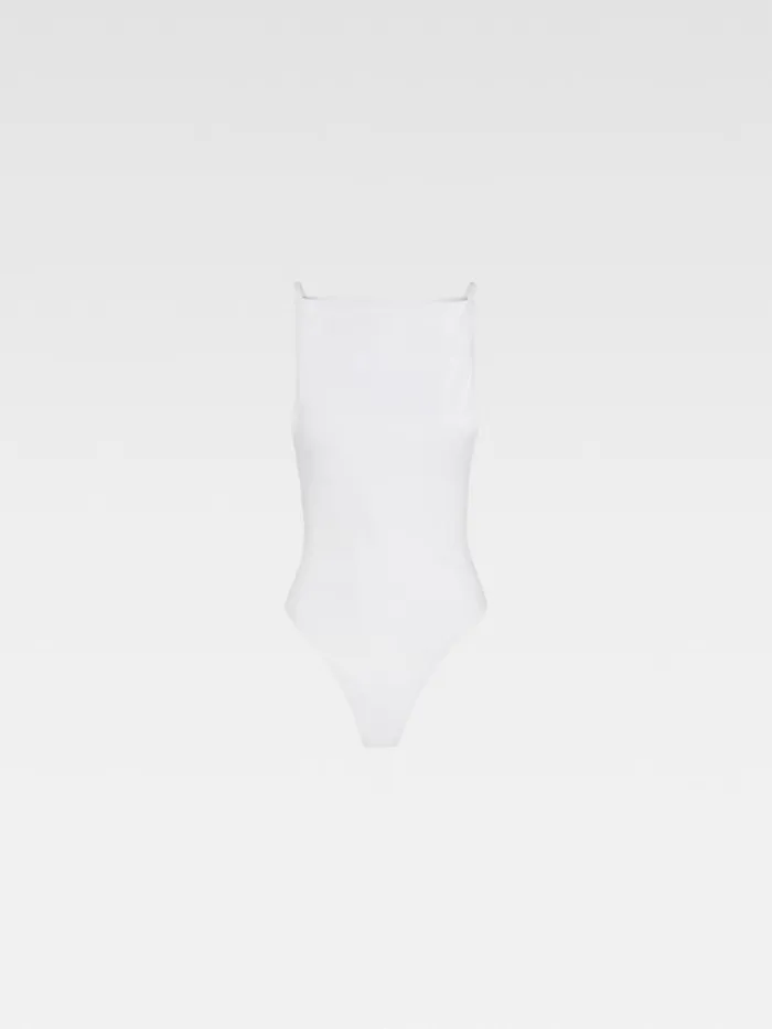 The Spoglio Bodysuit White Women JACQUEMUS Tops and Shirts The Spoglio Bodysuit White Women JACQUEMUS Tops and Shirts