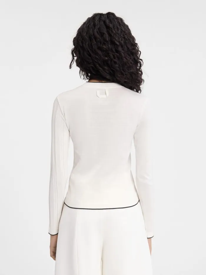 The Tricot Sweater Offwhite Women JACQUEMUS Tops and Shirts The Tricot Sweater Offwhite Women JACQUEMUS Tops and Shirts