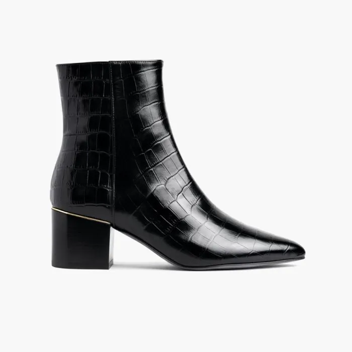 Thursday Boots Booties Luna Black Croco 8211 Women