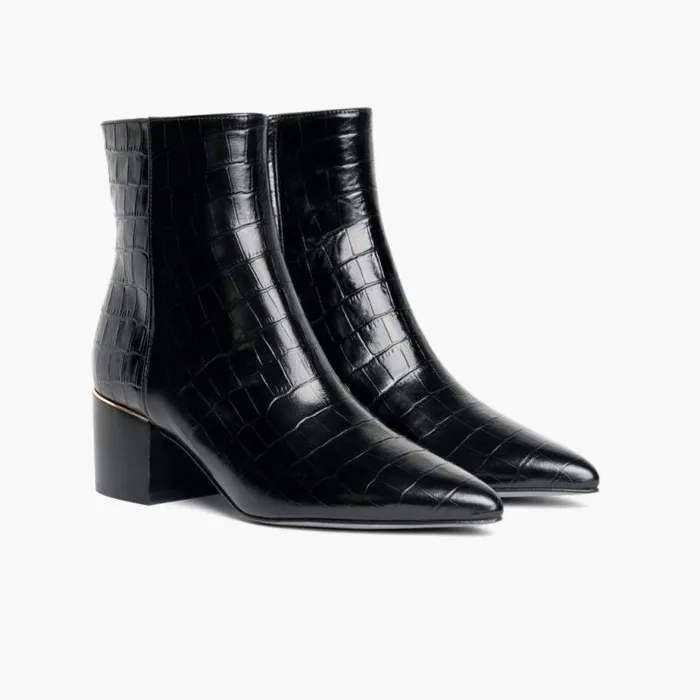 Thursday Boots Booties Luna Black Croco 8211 Women Thursday Boots Booties Luna Black Croco 8211 Women