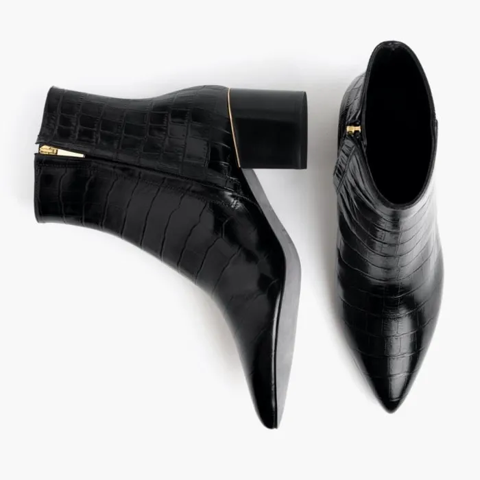 Thursday Boots Booties Luna Black Croco 8211 Women Thursday Boots Booties Luna Black Croco 8211 Women