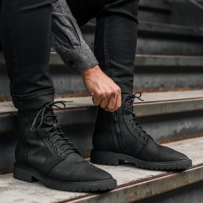 Thursday Boots LaceUp Casa Moto Black Matte 8211 Men Thursday Boots LaceUp Casa Moto Black Matte 8211 Men