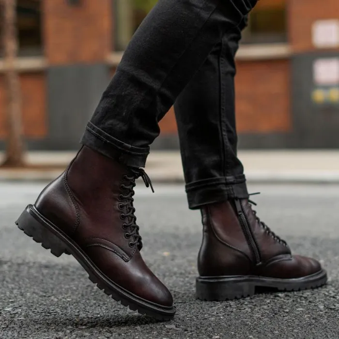 Thursday Boots LaceUp Stomper Black Cherry 8211 Men Thursday Boots LaceUp Stomper Black Cherry 8211 Men