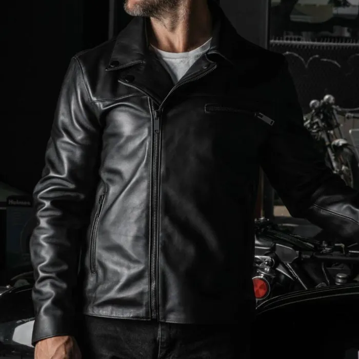 Thursday Boots Leather Motorcycle Jacket Black 8211 Men
