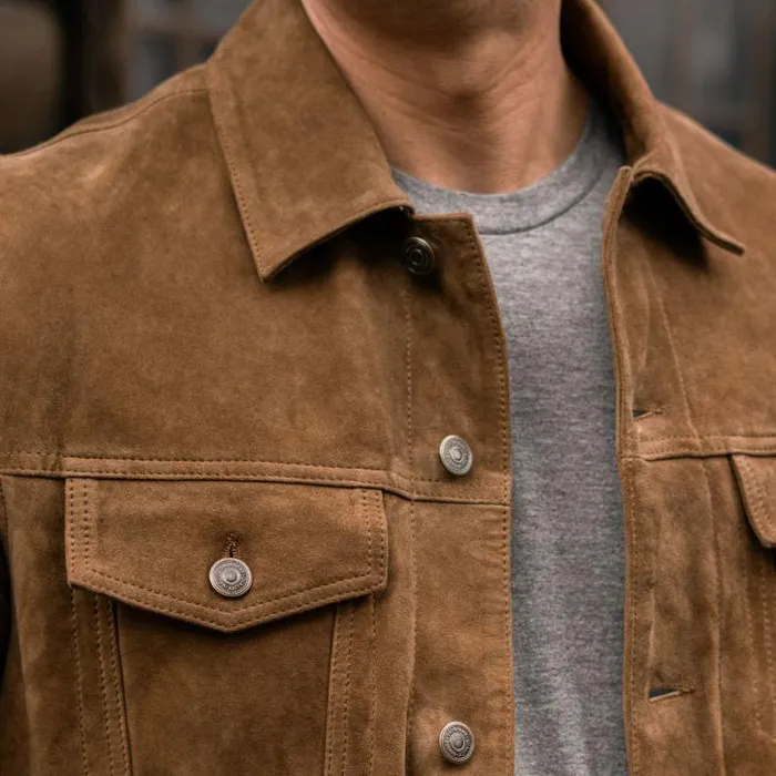 Thursday Boots Leather Suede Trucker Jacket Dusty 8211 Men Thursday Boots Leather Suede Trucker Jacket Dusty 8211 Men