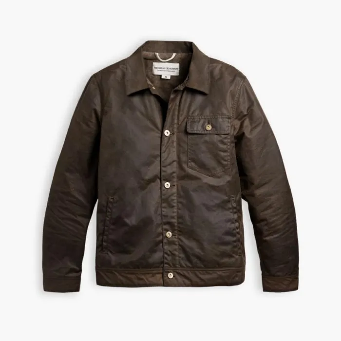 Thursday Boots Leather Waxed Canvas Field Jacket Dark Olive 8211 Men Thursday Boots Leather Waxed Canvas Field Jacket Dark Olive 8211 Men