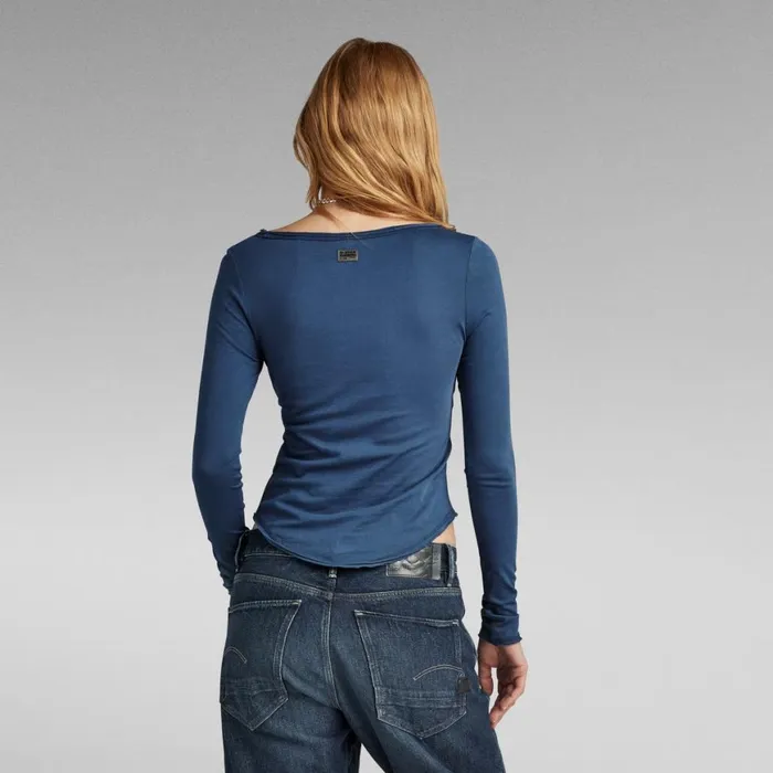 Tops and Tshirts Women GStar RAW Adjustable Slim Boat Top Rank Blue