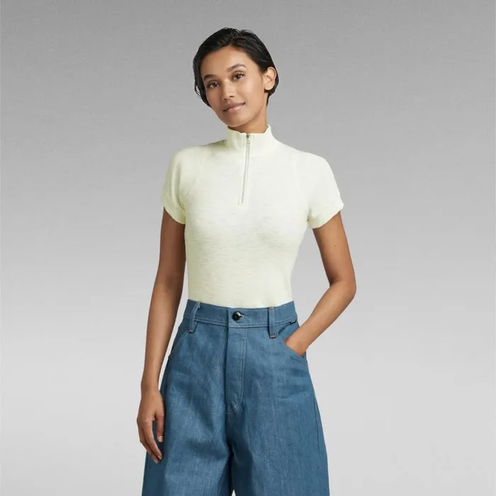 Tops and Tshirts Women GStar RAW Cycling Ultra Slim Zip Top Lightest Sky